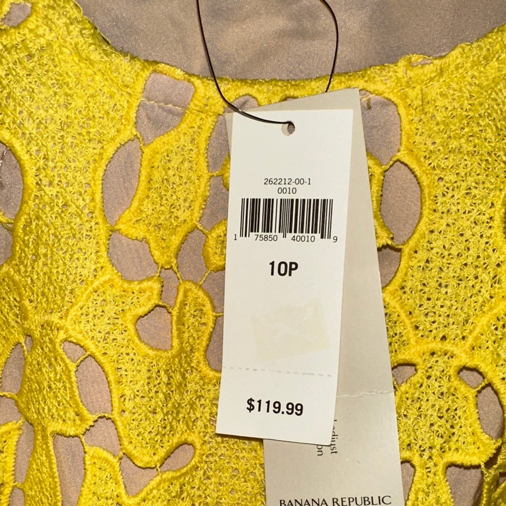 Banana Republic‎ Sunny Yellow Lace Mini Dress - Picture 5 of 9